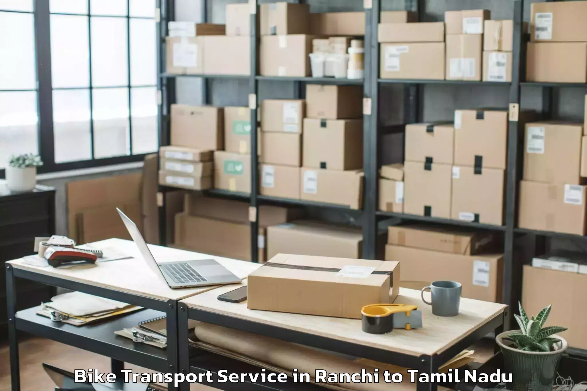 Efficient Ranchi to Tirupur Bike Transport